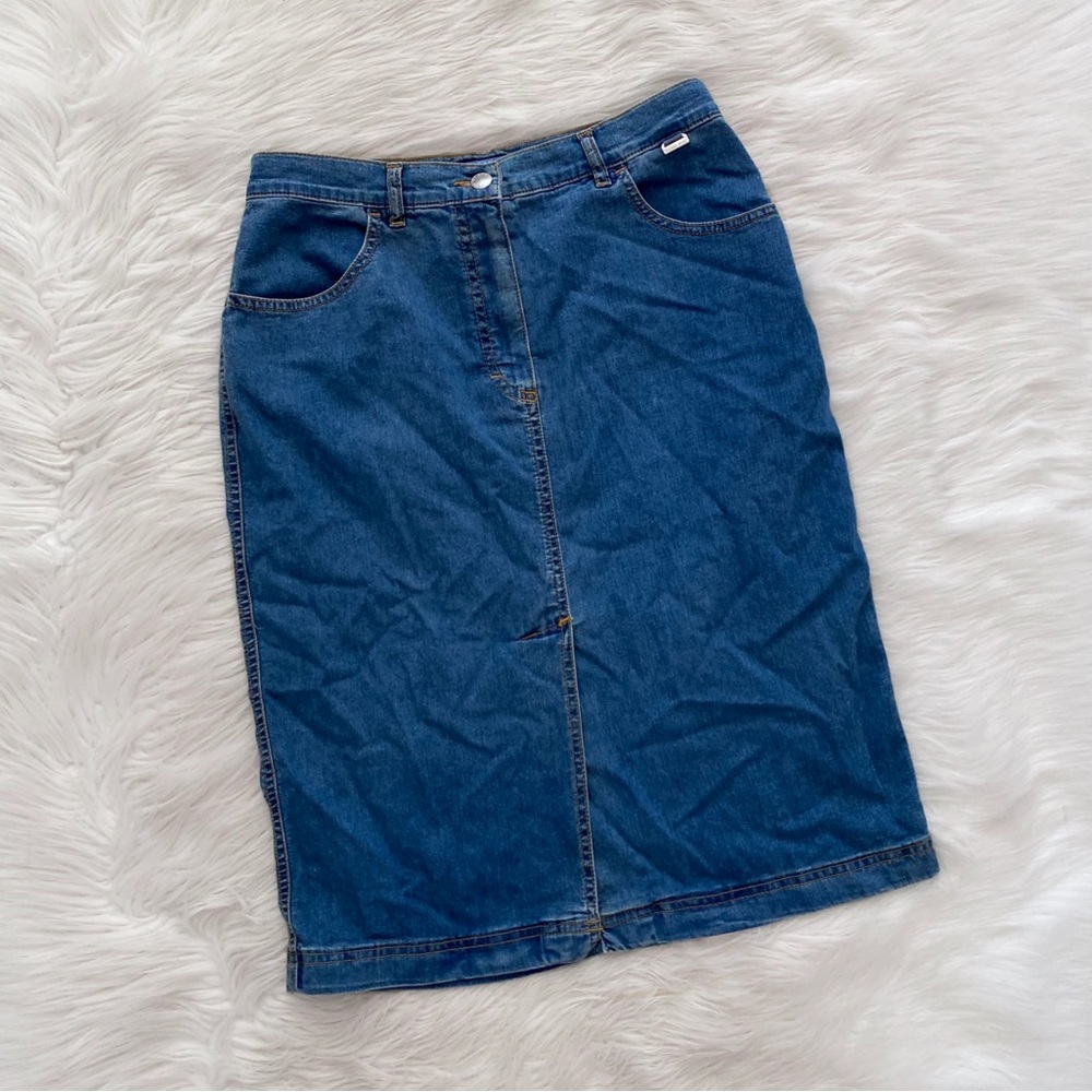 Escada Blue Denim Pencil Skirt size 36